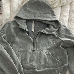 Lululemon Gray Hooded Sweatshirt with Front Pocket